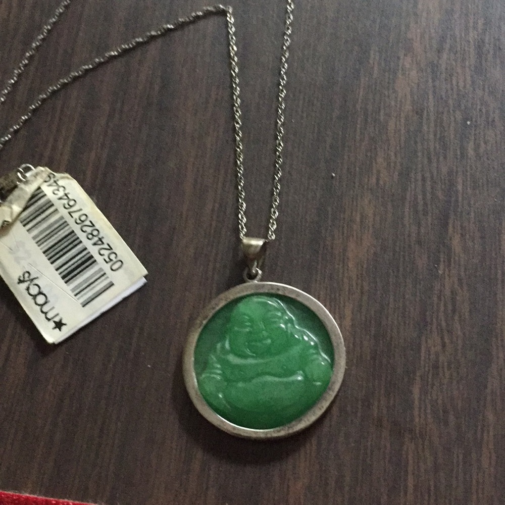Jade Buddha pendant necklace